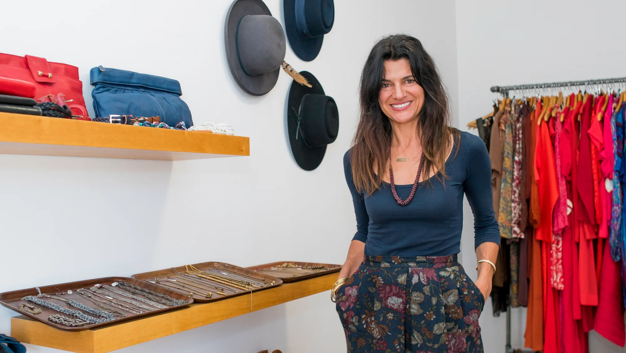 Carla Manuel in the Kites boutique, Ranch & Coast Magazine 2017
