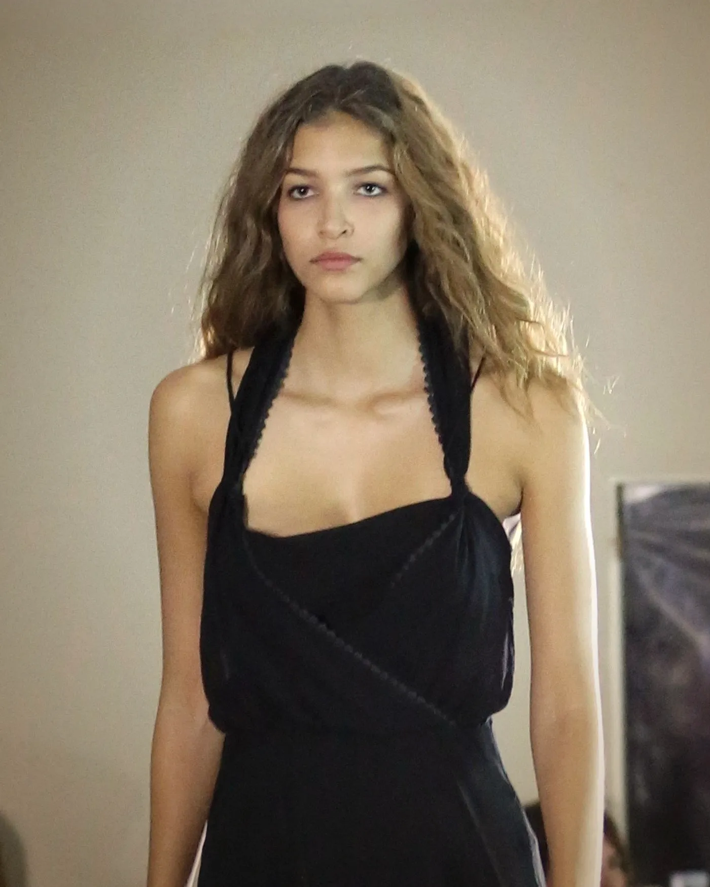 Black halter gown — Kites by Carla Manuel runway, November 2016