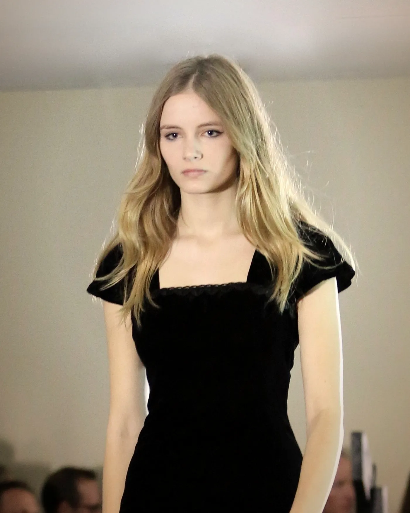 Black velvet dress — Kites by Carla Manuel runway, November 2016