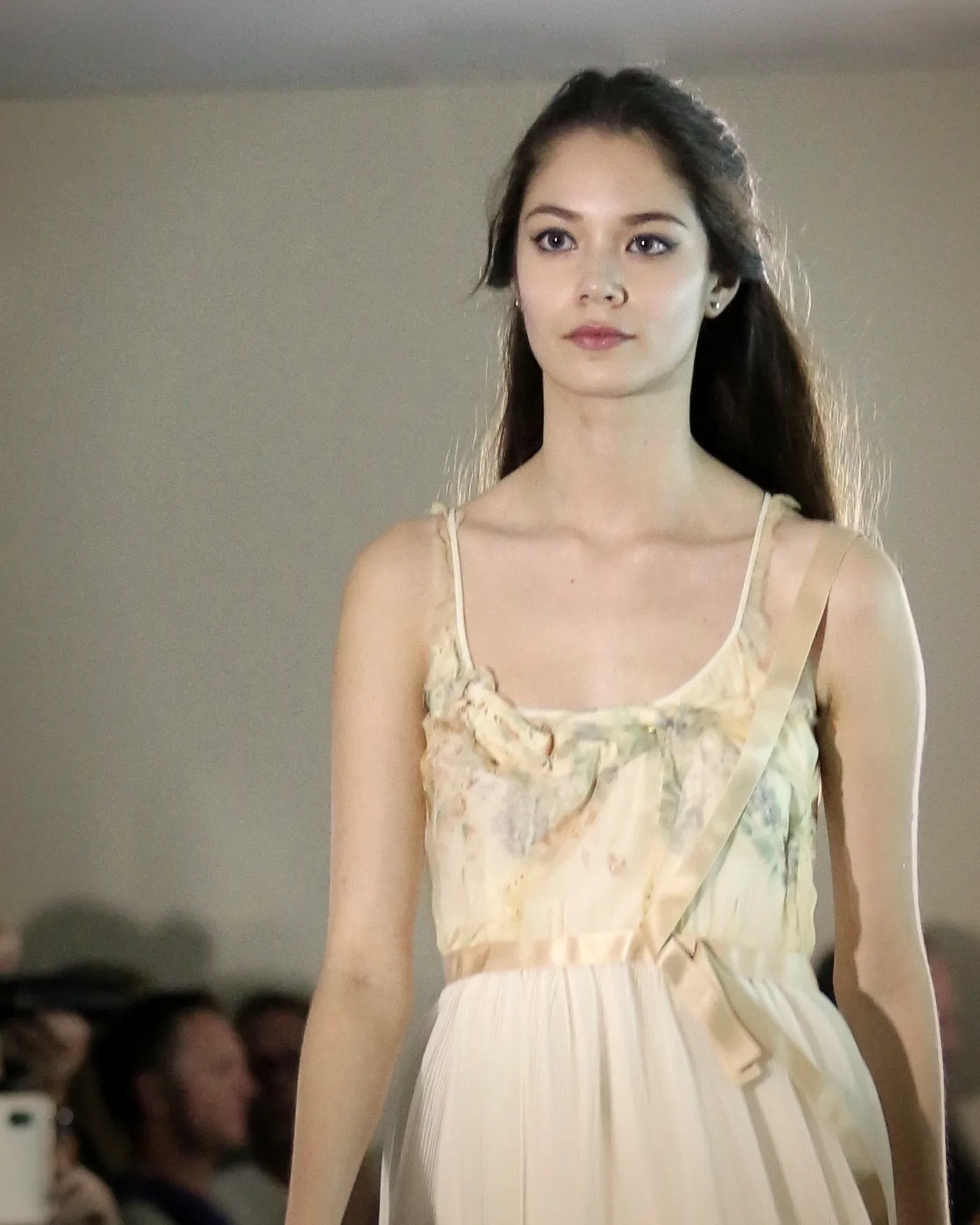 Cream tulle dress — Kites by Carla Manuel runway, November 2016